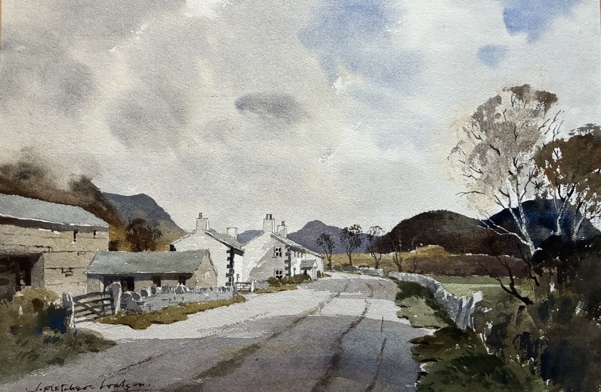 Edward Wesson watercolour painting - Thackthwaite, Cumbria
